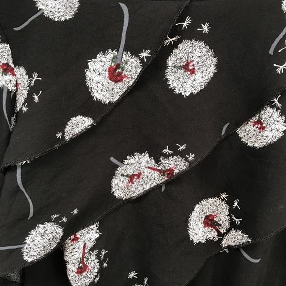 Anthropologie Deletta Black Ruffle Front Top - Picture 4 of 7